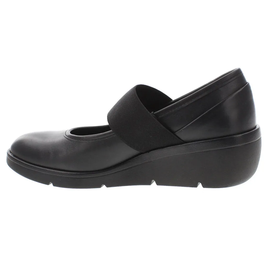 Fly London Nara547Fly Leather Women's Wedge Heel Mary Jane Shoes