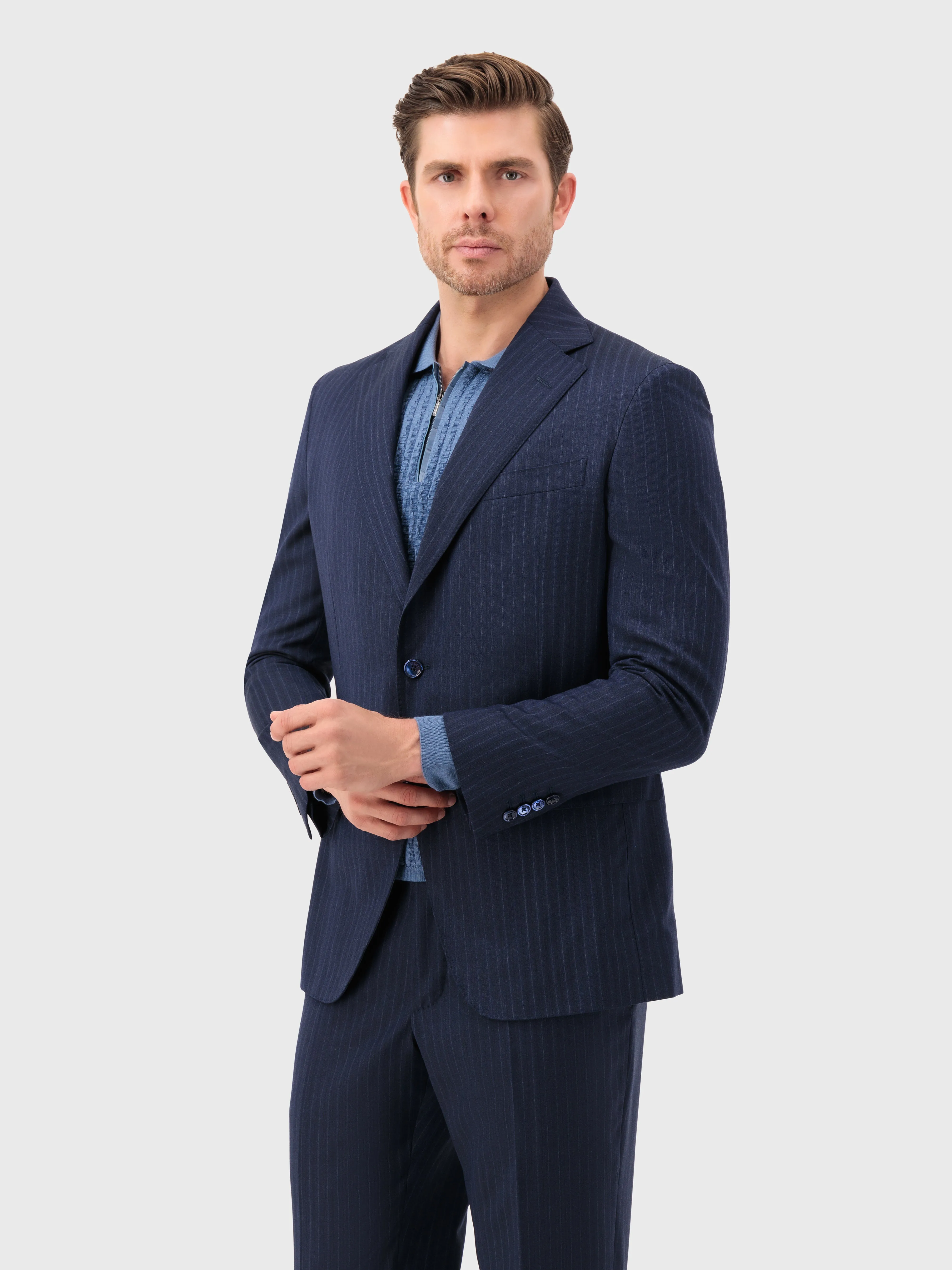 Formal Wool Suit Dark Navy