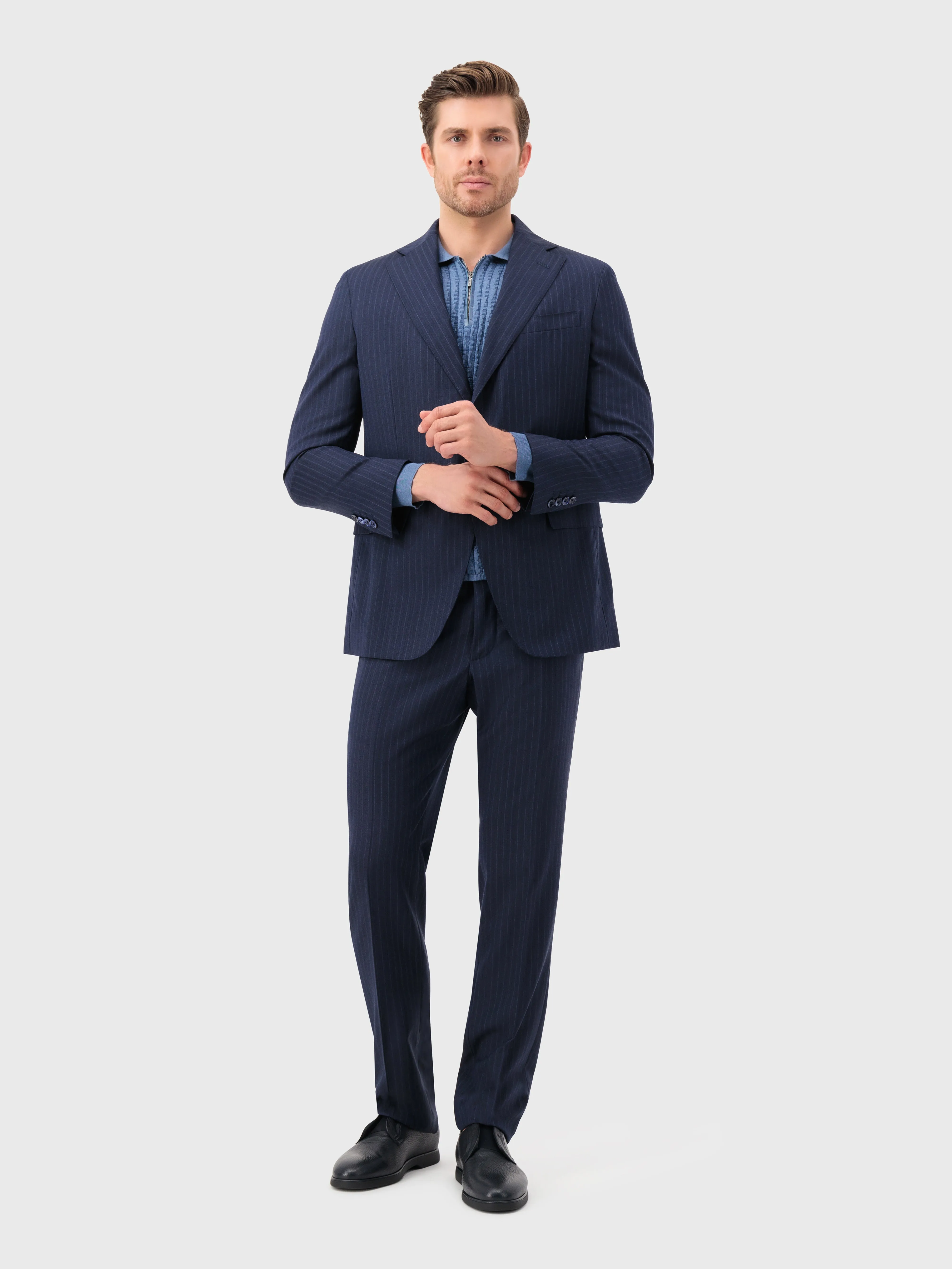 Formal Wool Suit Dark Navy