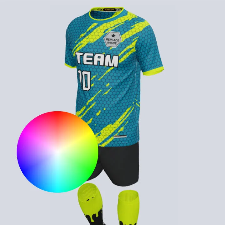 Gear Premium Hex Custom Soccer Uniform w/Custom Socks