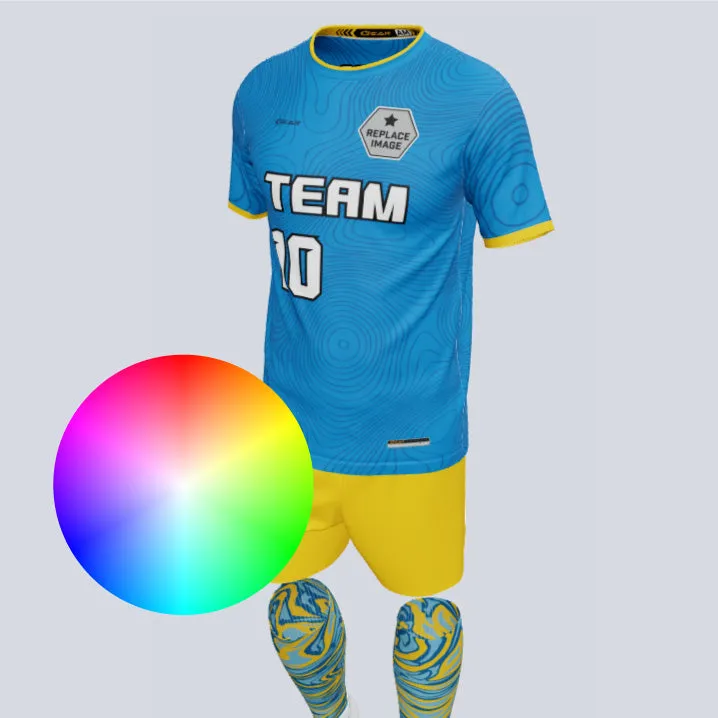 Gear Premium Topo Custom Soccer Uniform w/Custom Socks