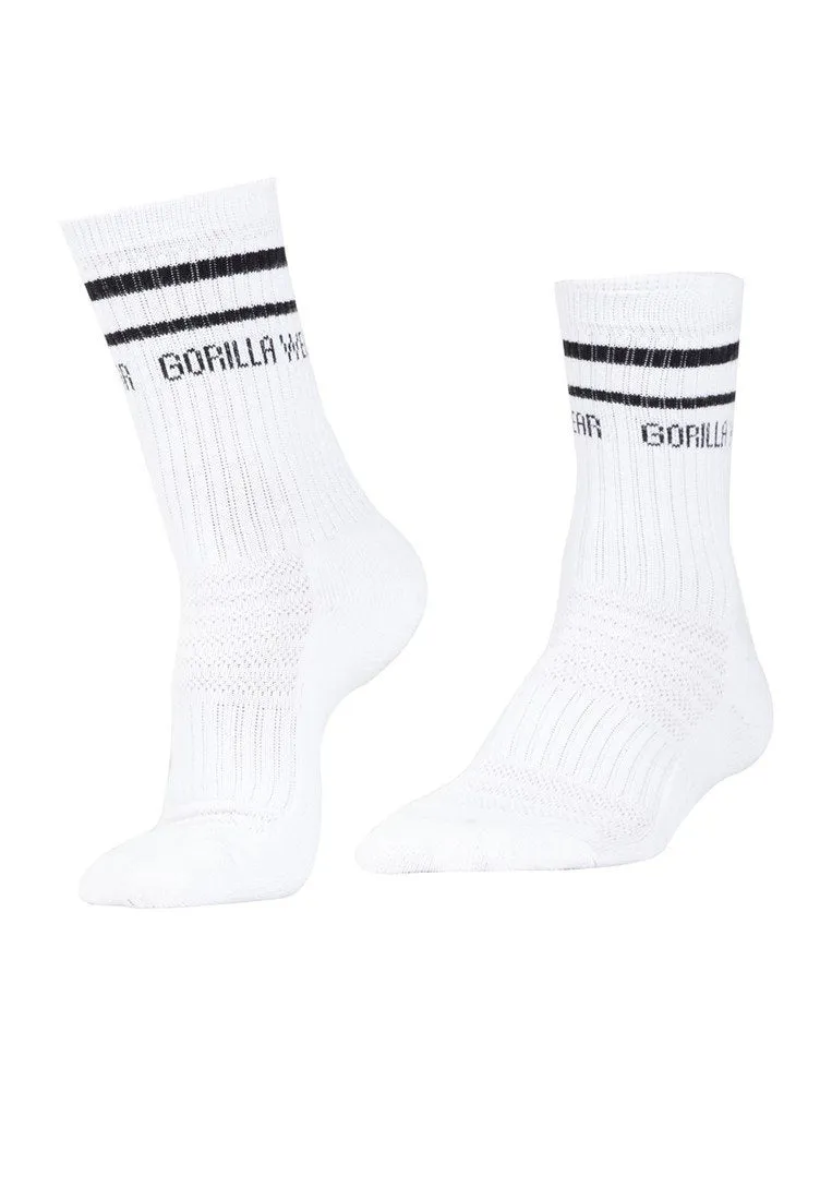 Gorilla Wear Crew Shocks - White
