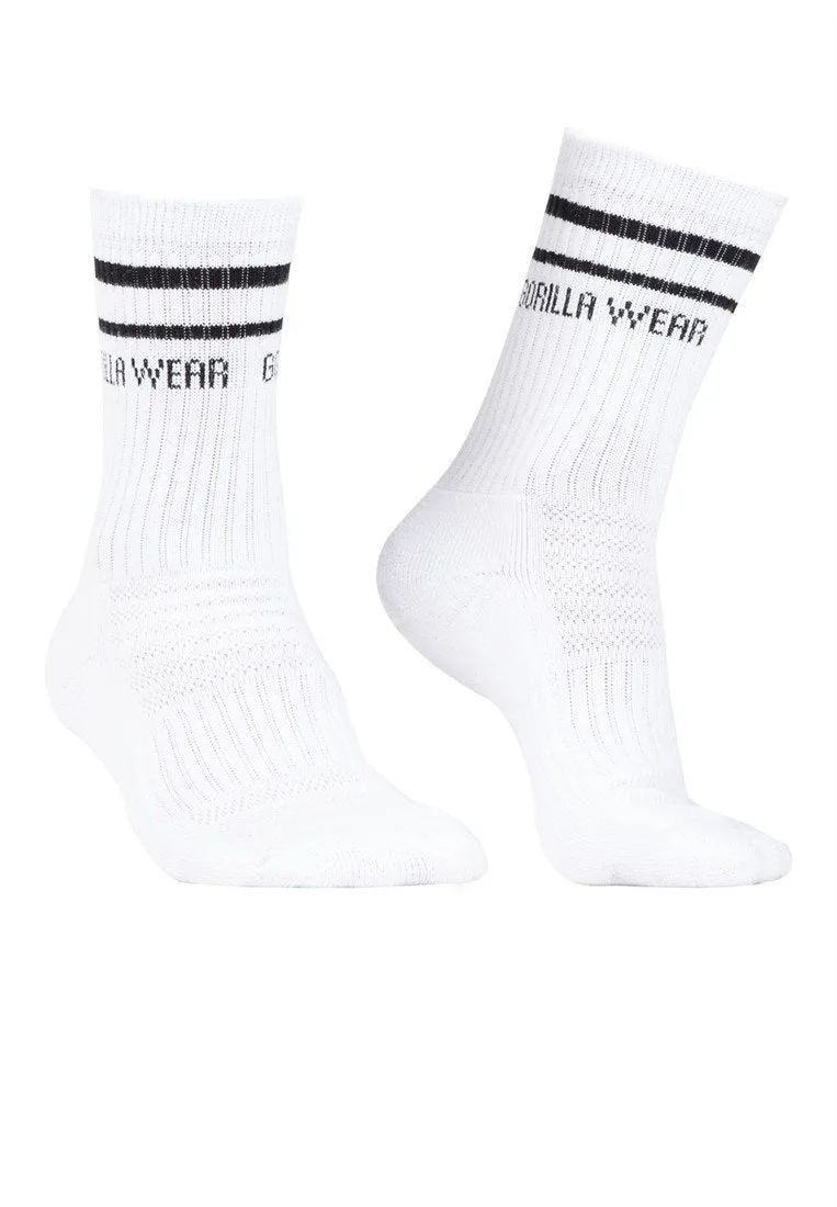 Gorilla Wear Crew Shocks - White