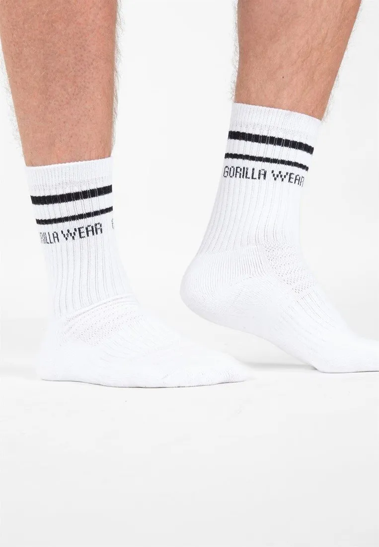 Gorilla Wear Crew Shocks - White