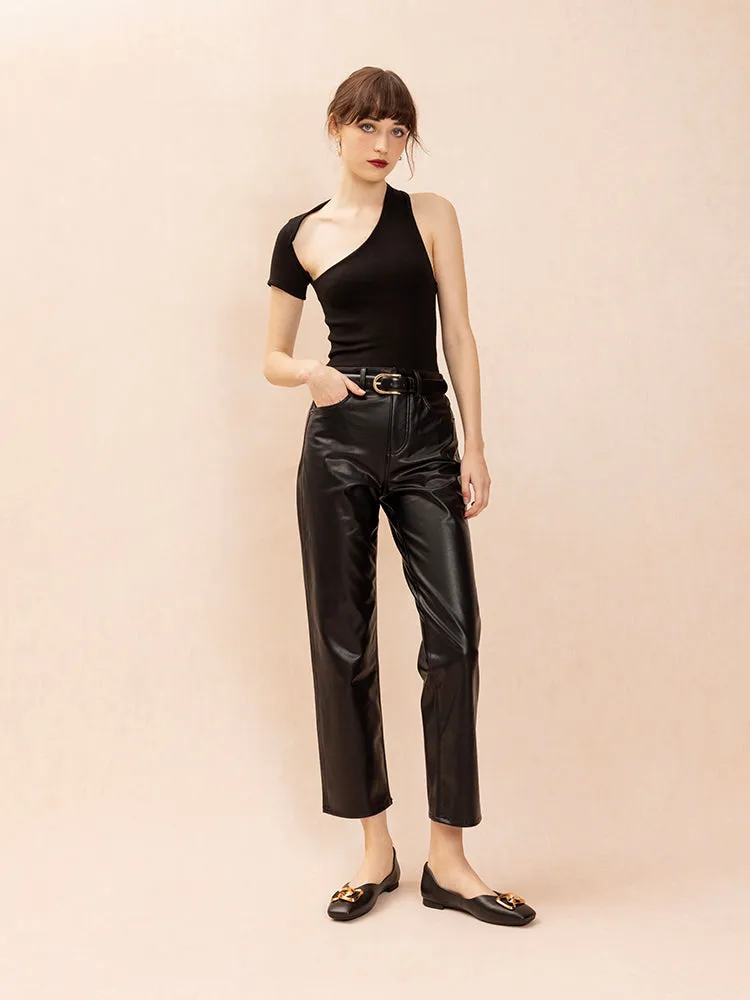 Kaori Gold Buckle Covered Flats