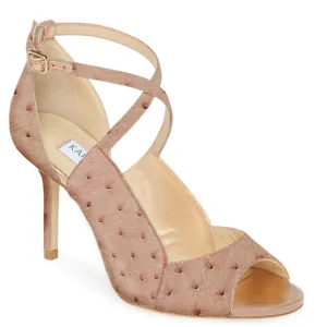 Kara Zini Handmade Ostrich Leather Women's Pumps