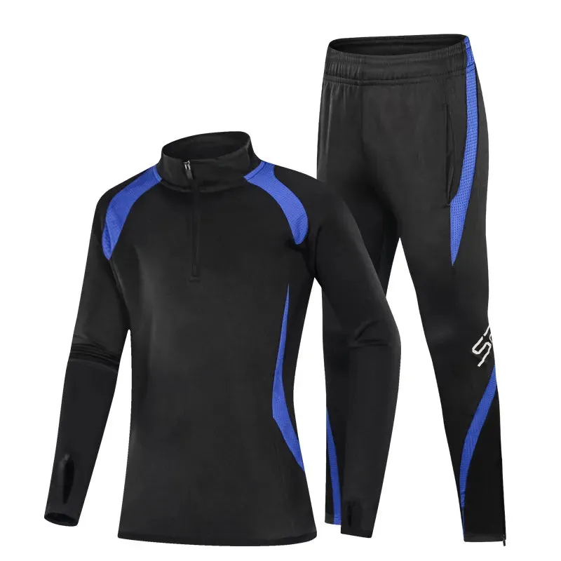 Kids Football Tracksuit Fleece Soccer Sportswear