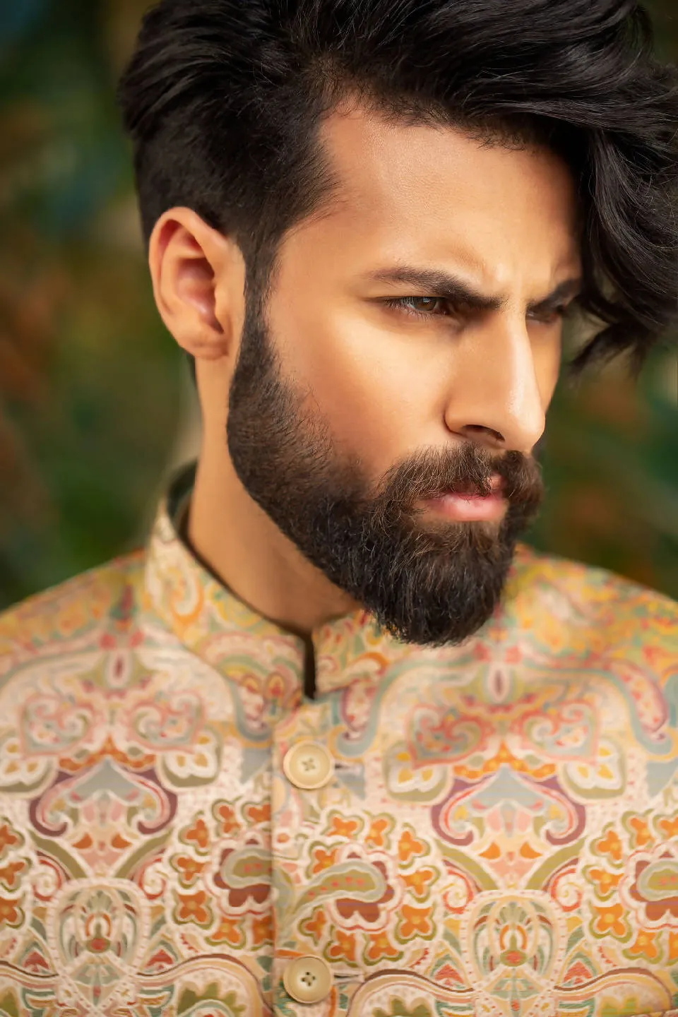 KIMKHAB GEOMATRICAL PATTERN SHERWANI