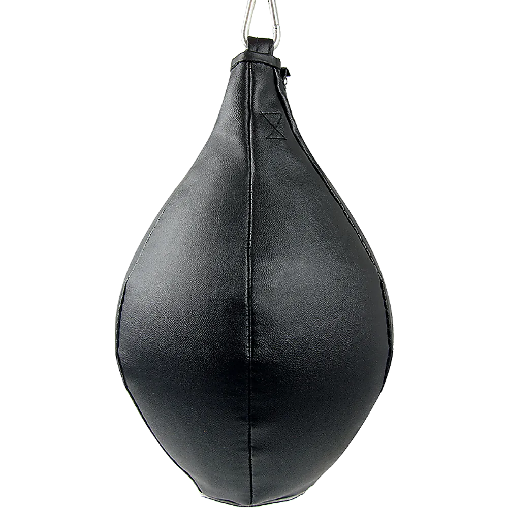 Lightweight PU Leather Boxing Speed Bag, 360° Rotation, Black