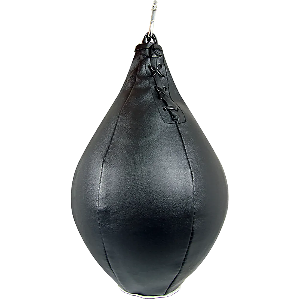Lightweight PU Leather Boxing Speed Bag, 360° Rotation, Black