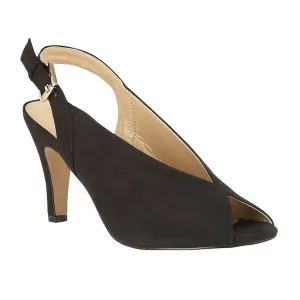 Lotus Akiko BLACK peep toe shoes