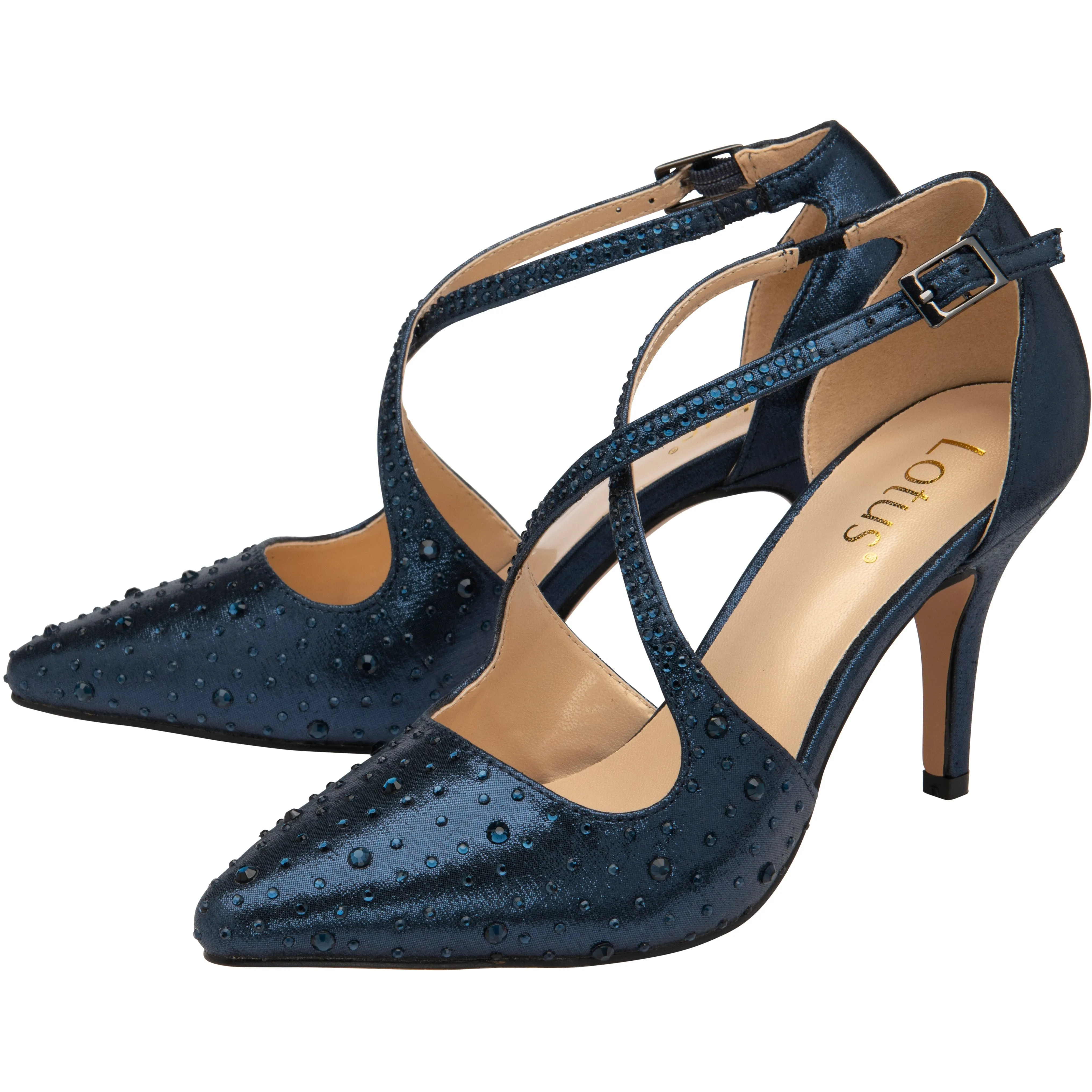 Lotus Occasion Wear Shoe Panache NAVY ULS208