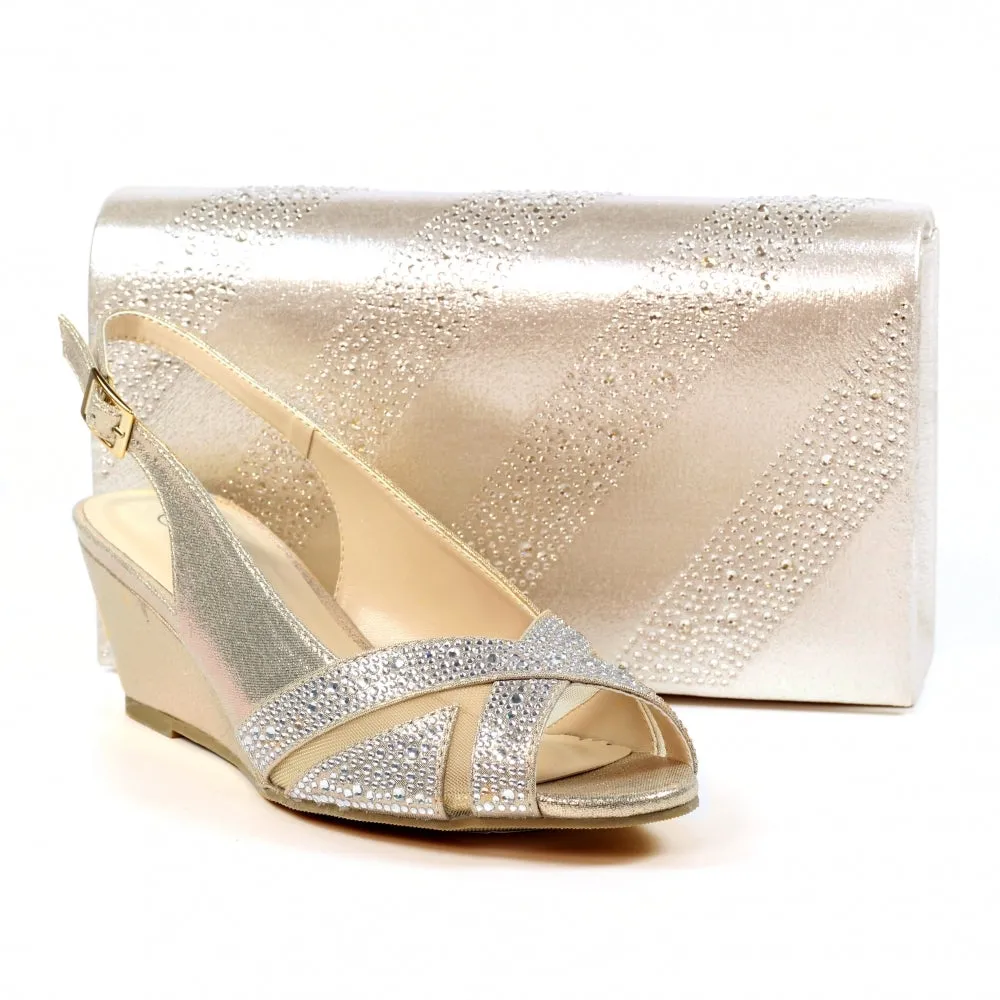 Lunar Emmerline Occasion Wear Bag GOLD ZLR060GD
