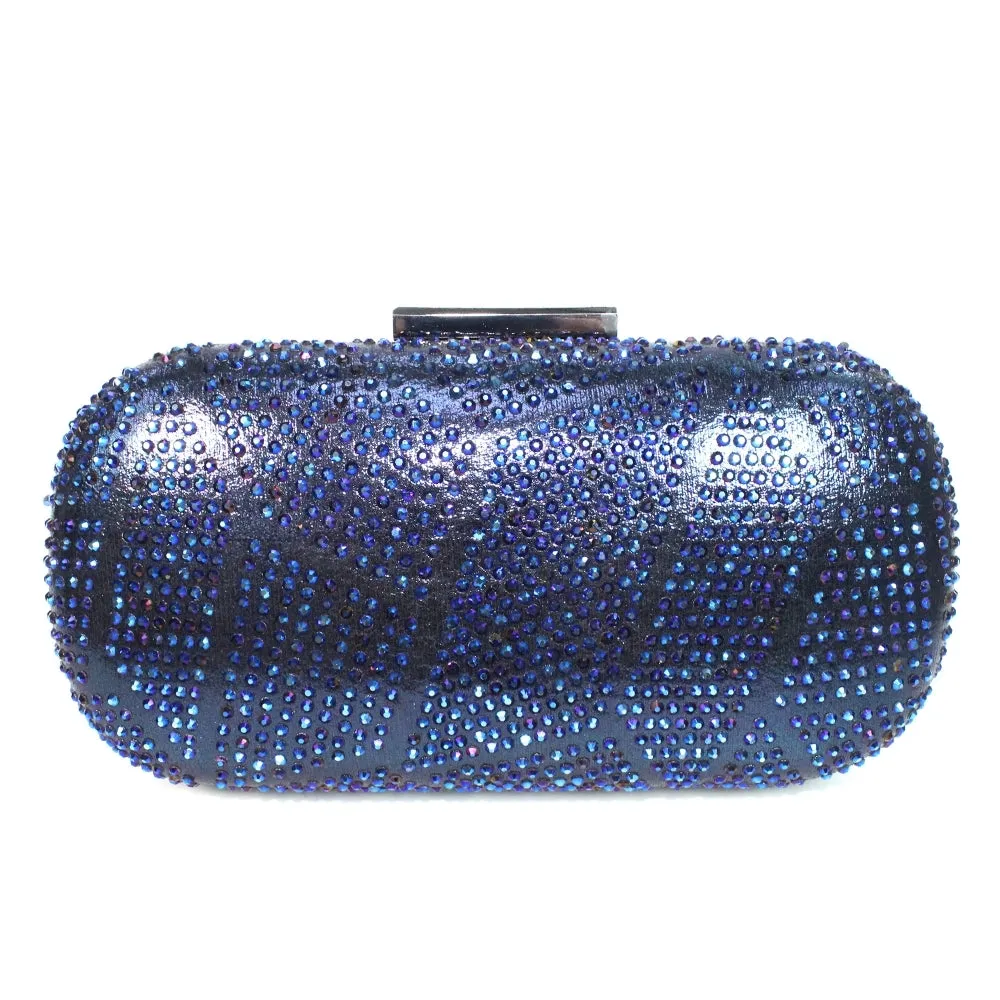 Lunar Francie Occasion Wear Gemstone  Bag  ZLR524 NAVY