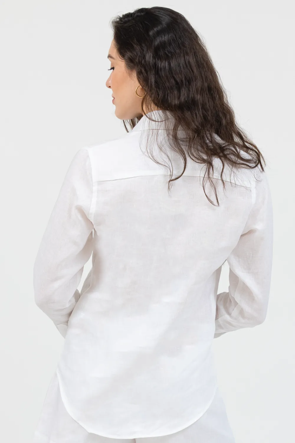 Malta Linen Button-Up - White