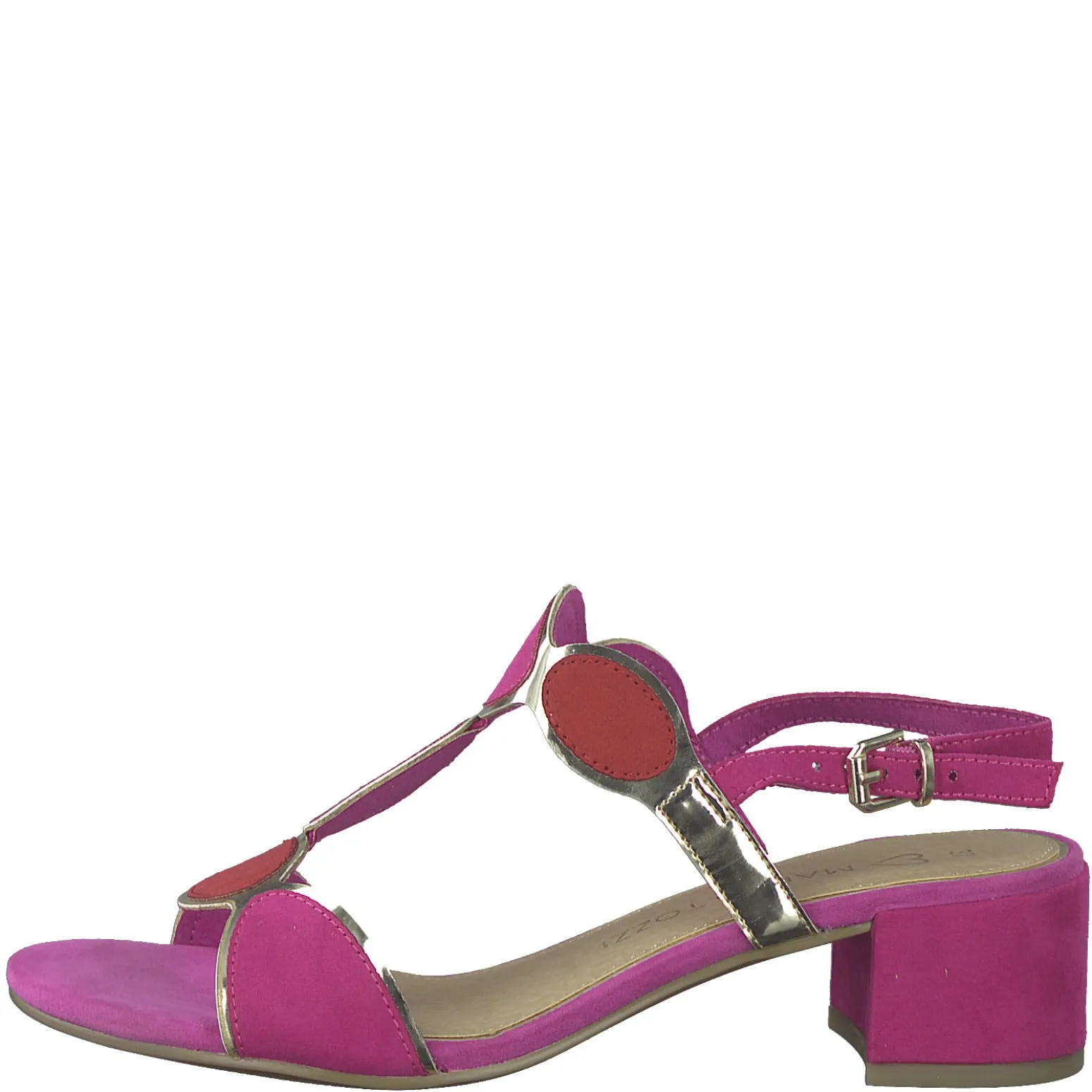 Marco Tozzi 28230 Pink COMBI Block Heel Sandal