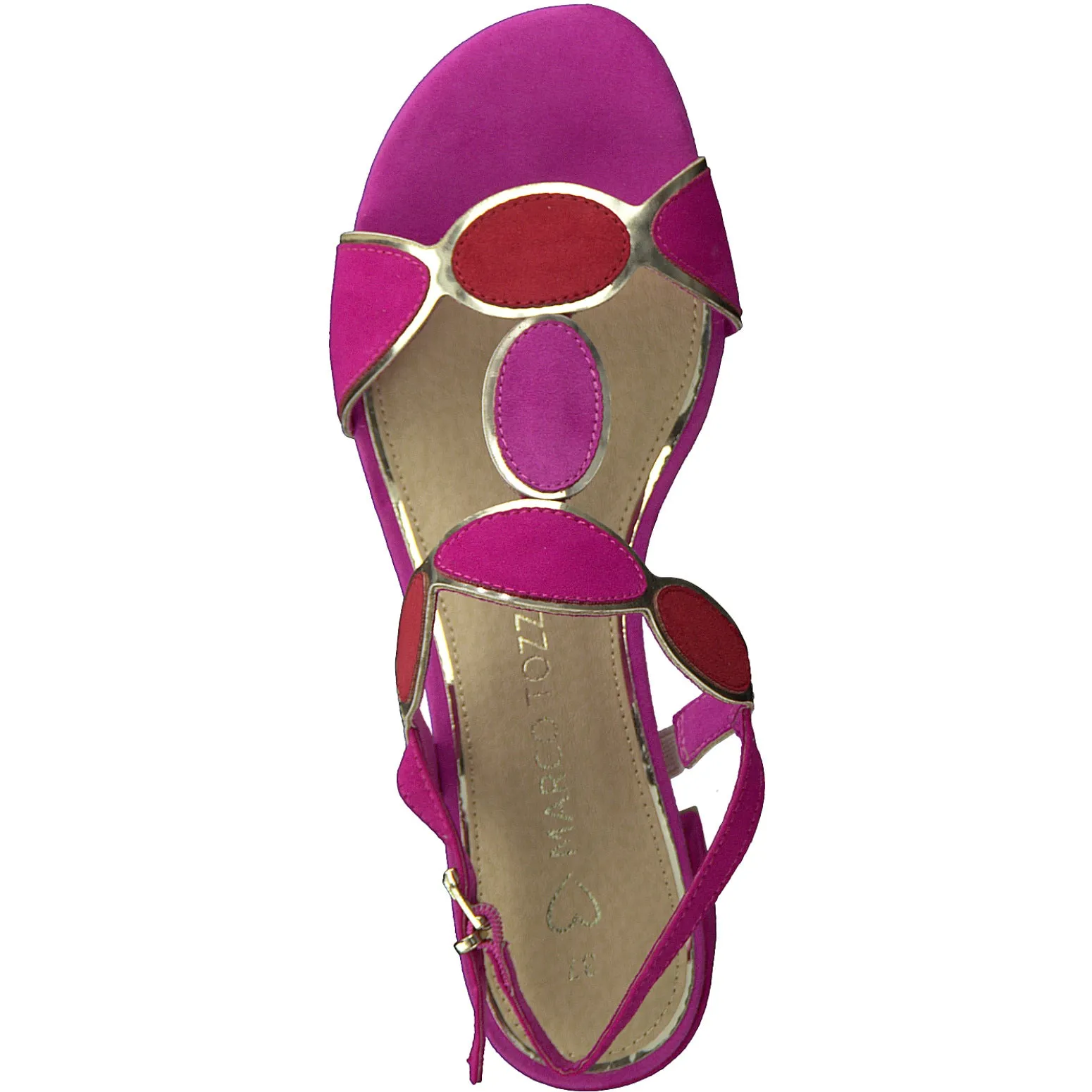 Marco Tozzi 28230 Pink COMBI Block Heel Sandal