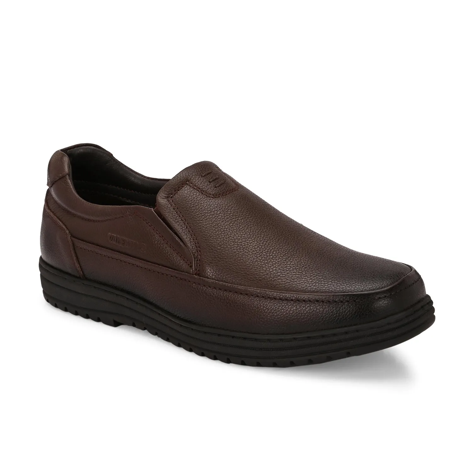 Men Premium Leather Brown Slip-On Formal Shoes | Available in sizes 5 UK to 12 UK (Fit-01-Brown)
