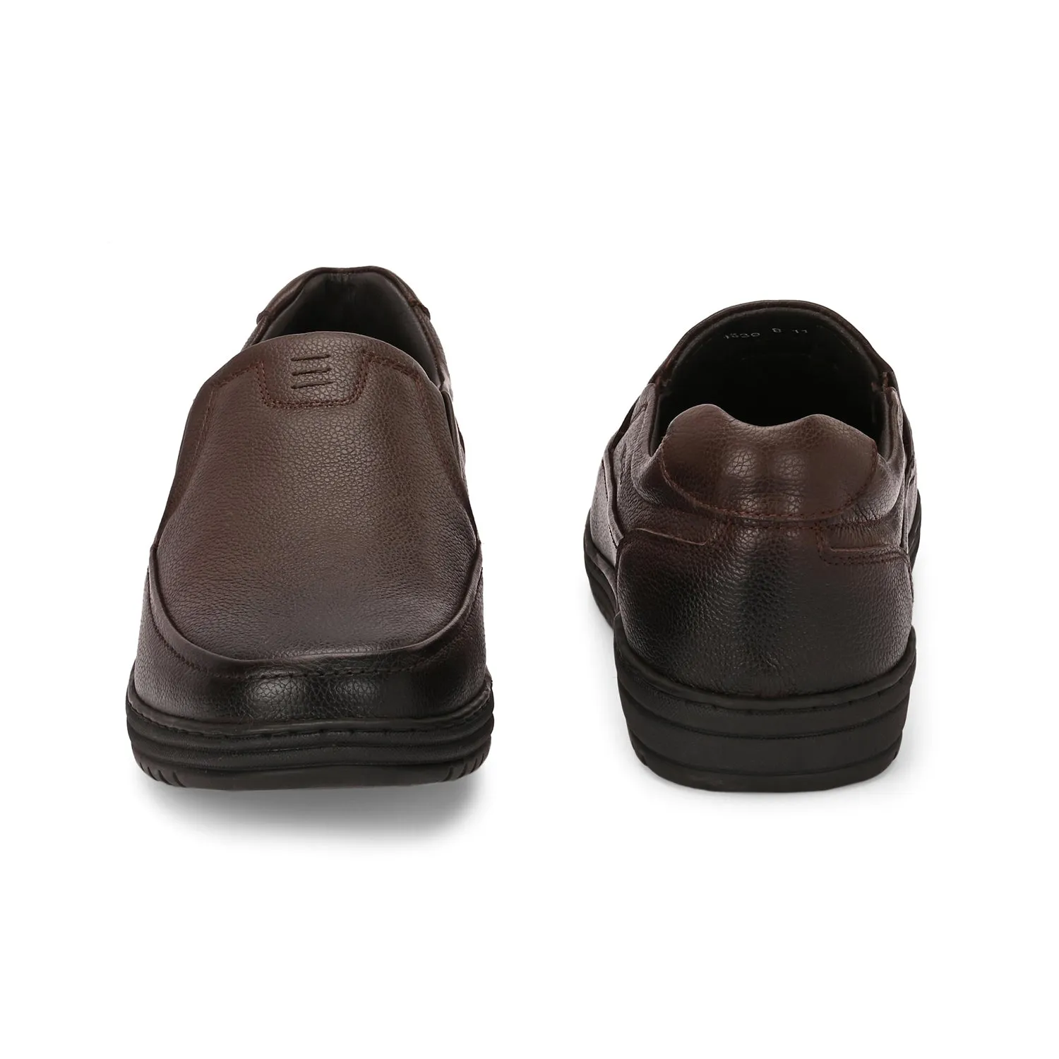 Men Premium Leather Brown Slip-On Formal Shoes | Available in sizes 5 UK to 12 UK (Fit-01-Brown)