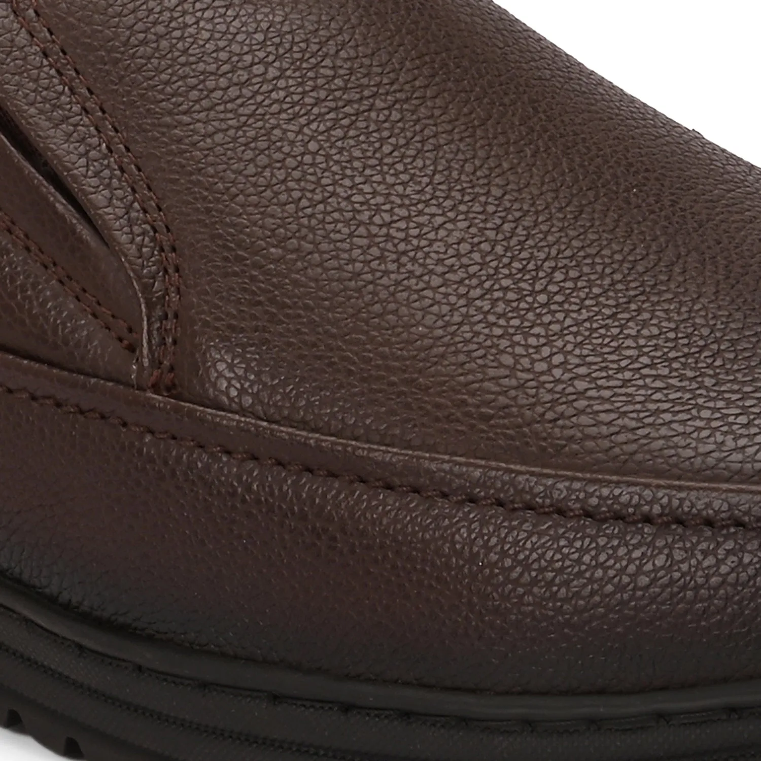 Men Premium Leather Brown Slip-On Formal Shoes | Available in sizes 5 UK to 12 UK (Fit-01-Brown)