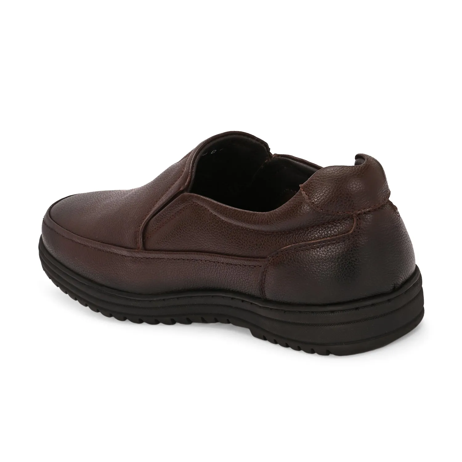 Men Premium Leather Brown Slip-On Formal Shoes | Available in sizes 5 UK to 12 UK (Fit-01-Brown)