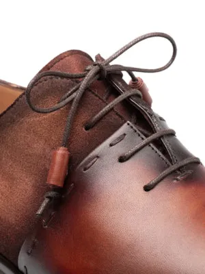 Mezlan Mens Cognac Rust Lace-up Calfskin Leather Dress Shoes