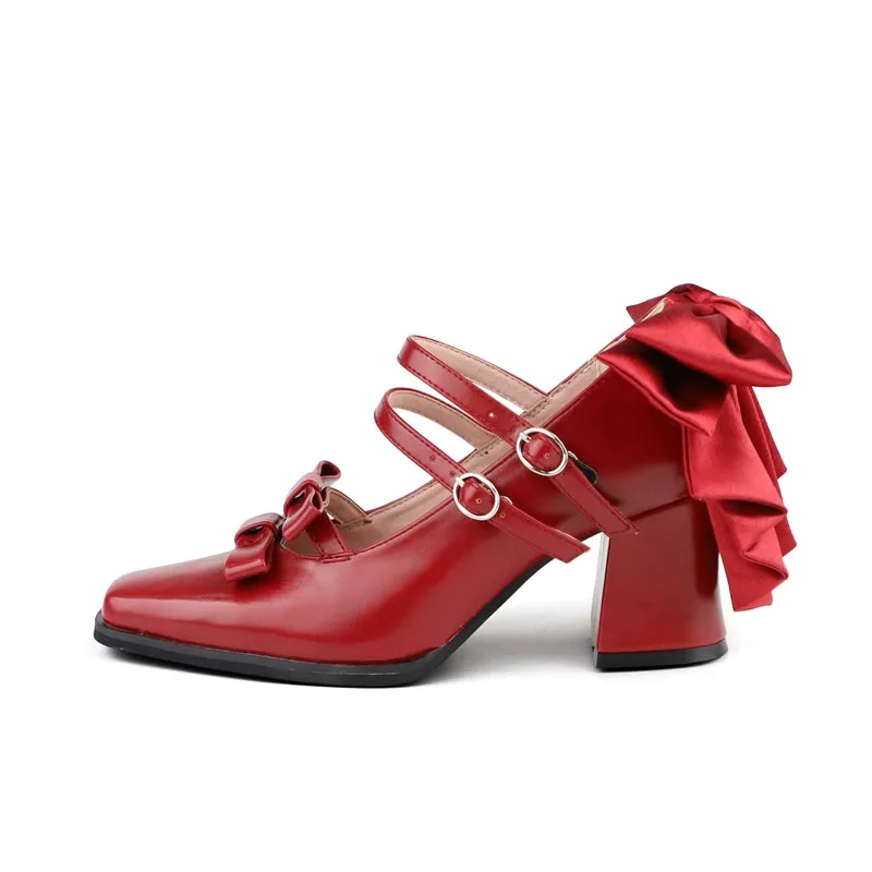 MODO~Magic Search~Sweet Lolita Shoes with Square Toe and Chunky Heel