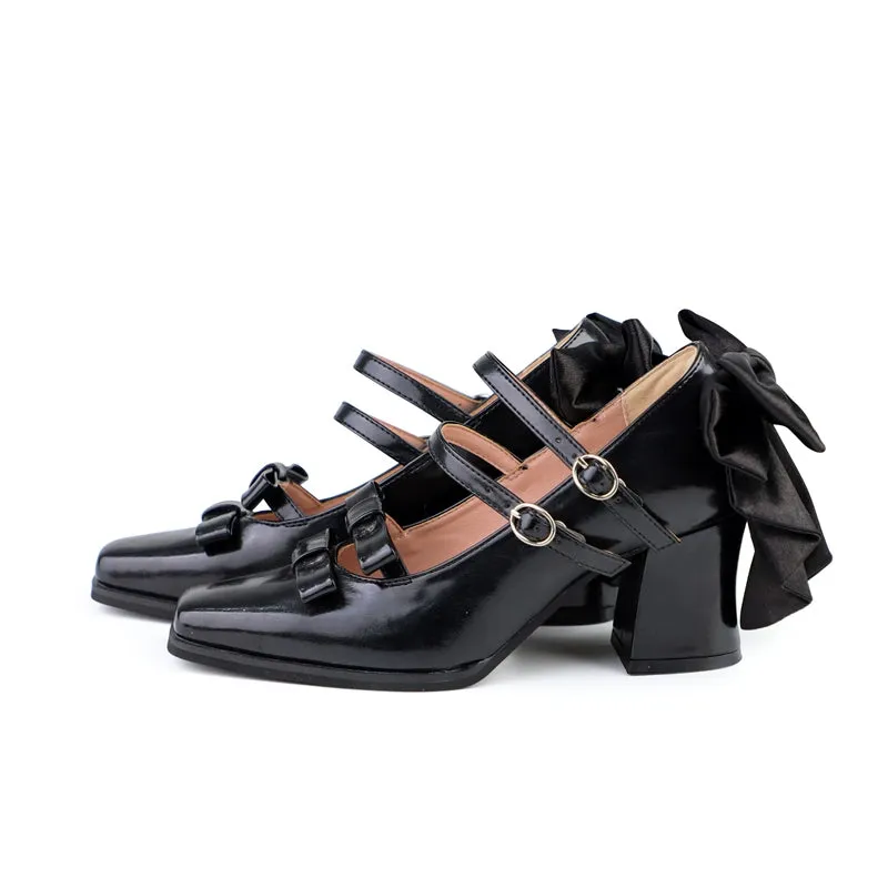 MODO~Magic Search~Sweet Lolita Shoes with Square Toe and Chunky Heel