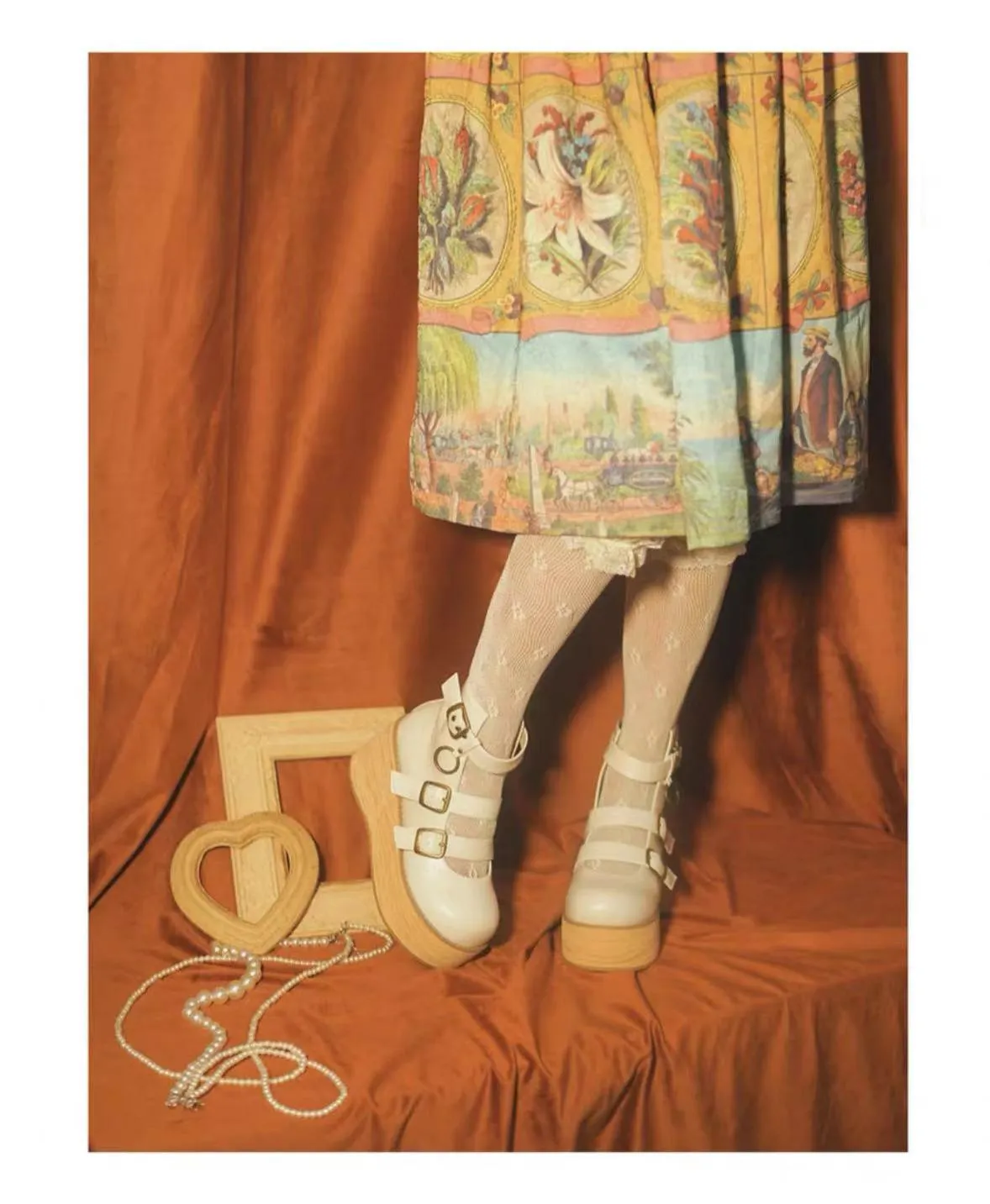 MODO~Retro Lolita Platform Shoes Round Toe Thick Sole