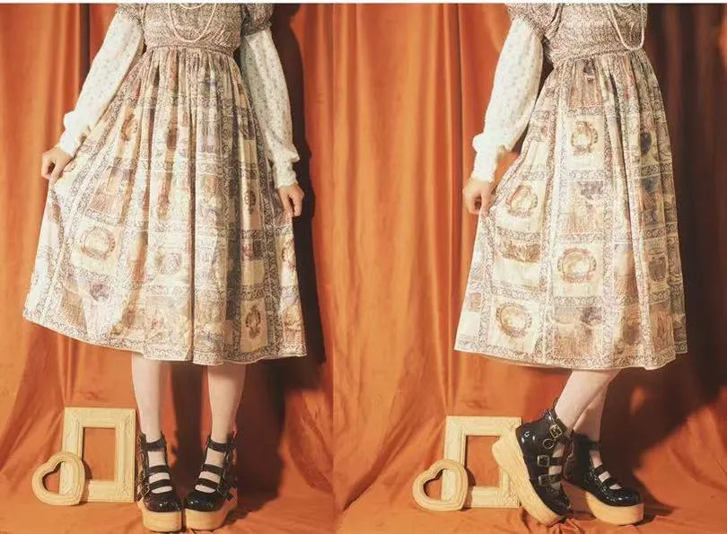 MODO~Retro Lolita Platform Shoes Round Toe Thick Sole