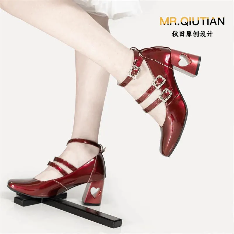 MR.Qiutian~Byron Manor~Elegant Lolita Shoes Thick Mid Heel Shoes