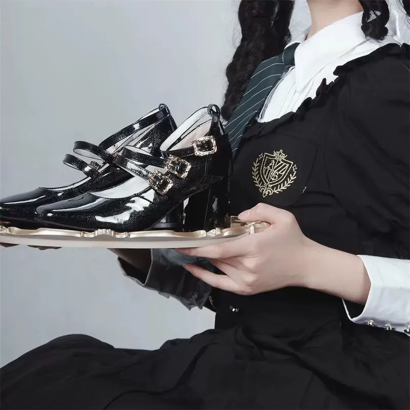 MR.Qiutian~Byron Manor~Elegant Lolita Shoes Thick Mid Heel Shoes