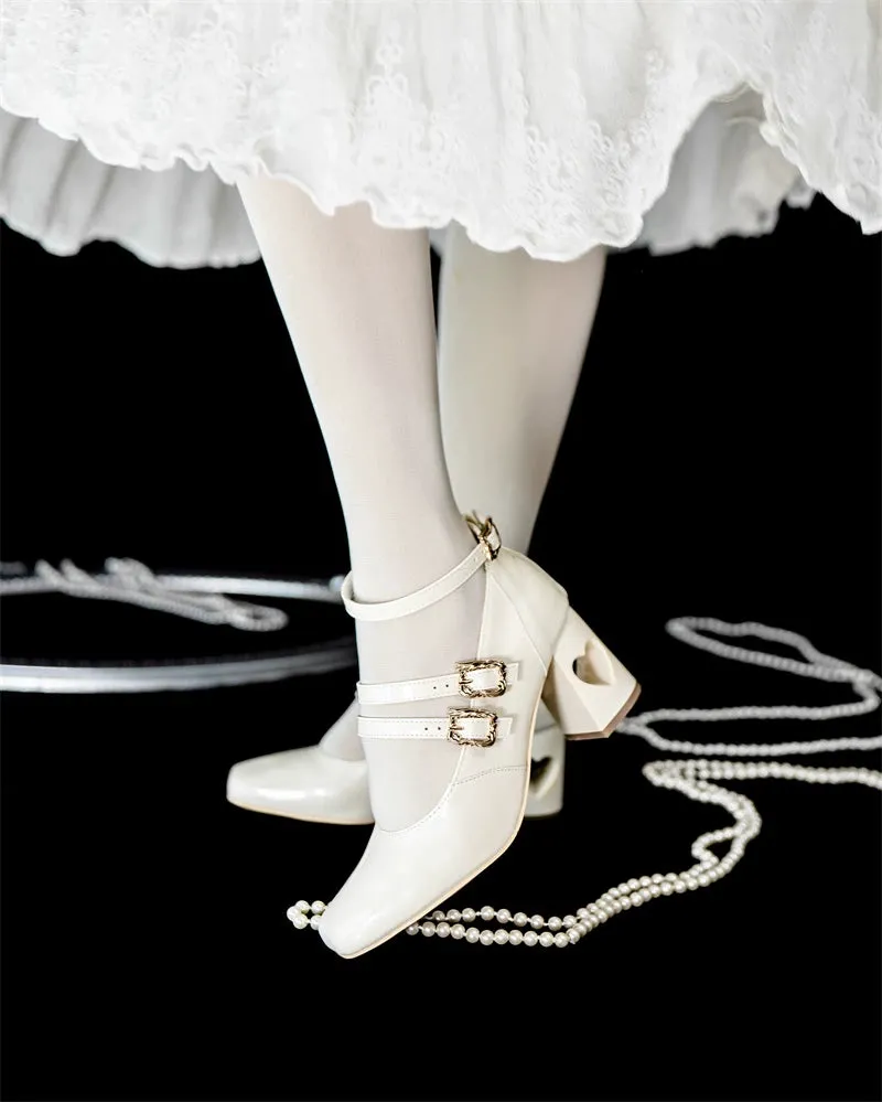 MR.Qiutian~Byron Manor~Elegant Lolita Shoes Thick Mid Heel Shoes