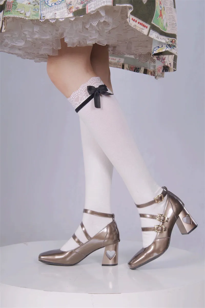 MR.Qiutian~Byron Manor~Elegant Lolita Shoes Thick Mid Heel Shoes