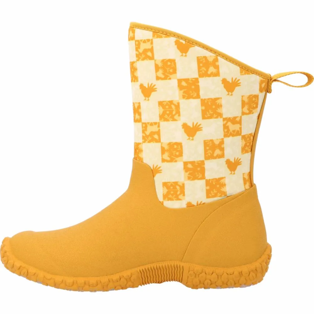 Muck Footwear Women MUCKSTER II MID YELLOW/FARMPRINT