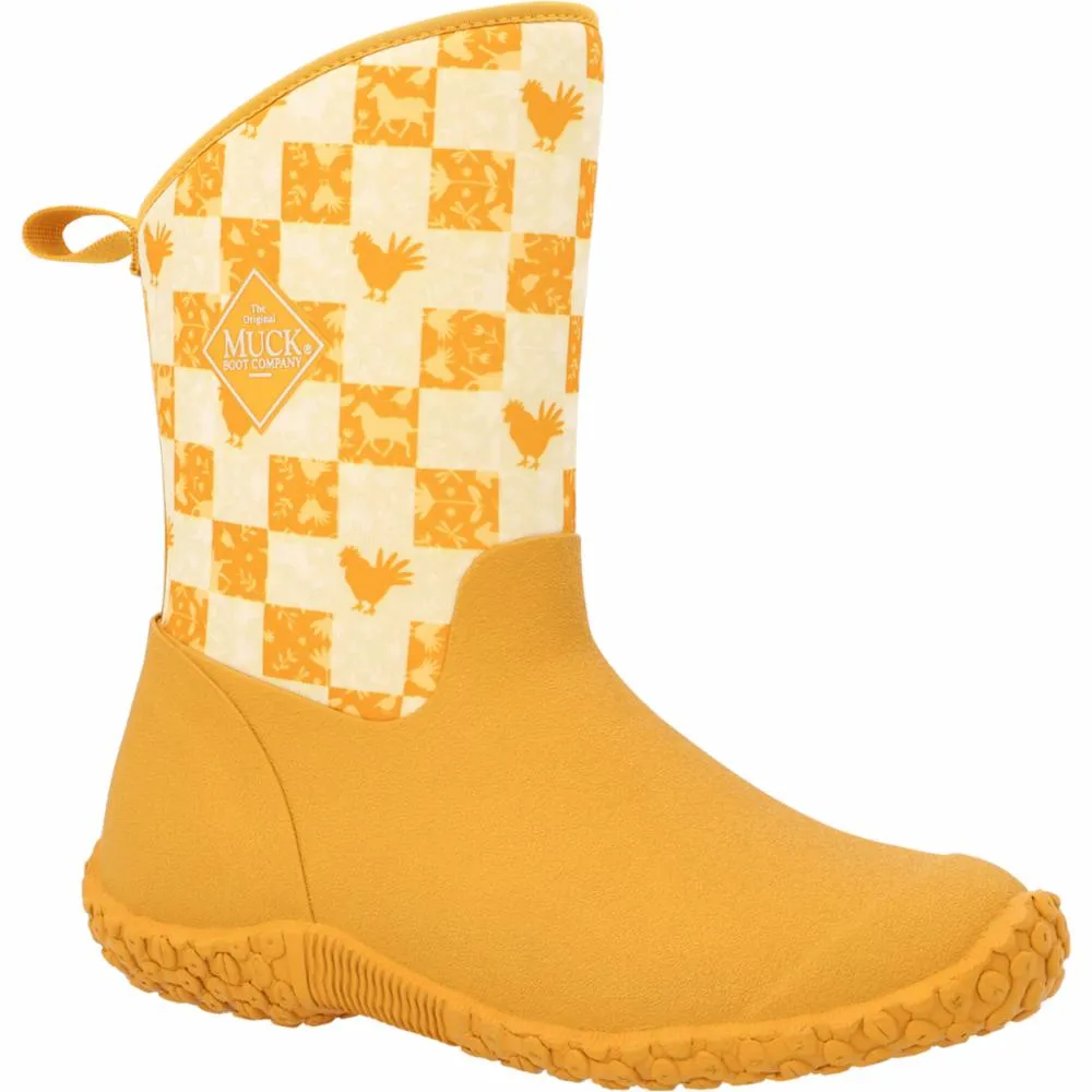 Muck Footwear Women MUCKSTER II MID YELLOW/FARMPRINT