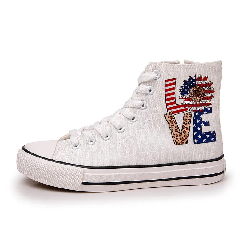 Nanccy Fashion Versatile High Top Canvas Shoes