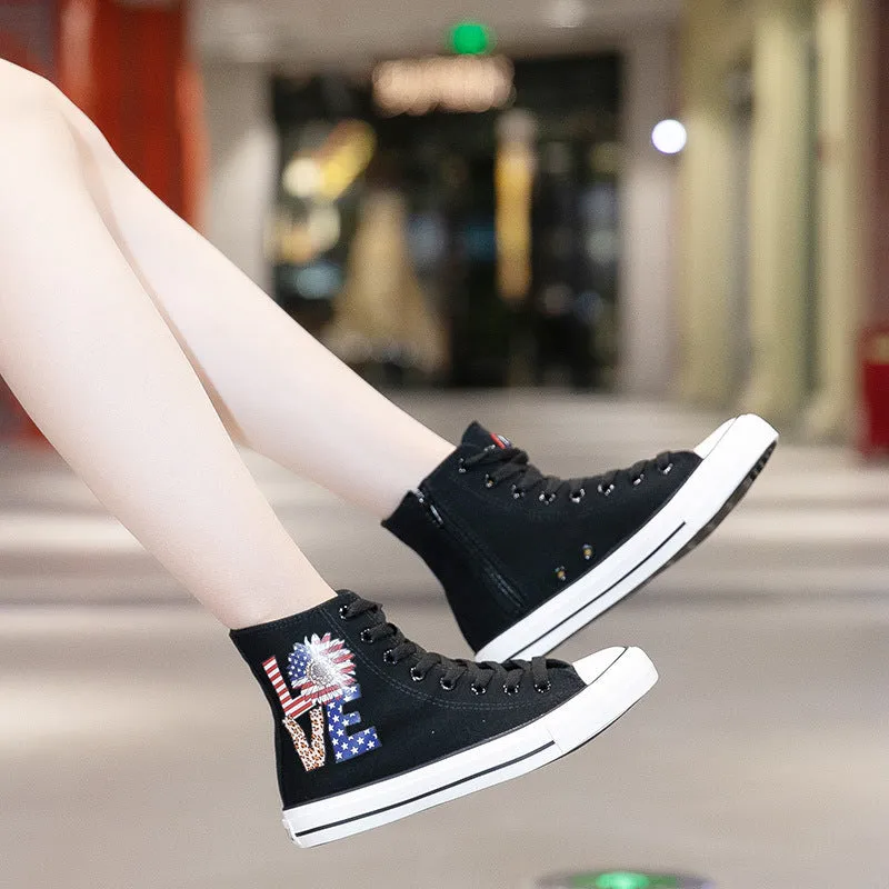 Nanccy Fashion Versatile High Top Canvas Shoes