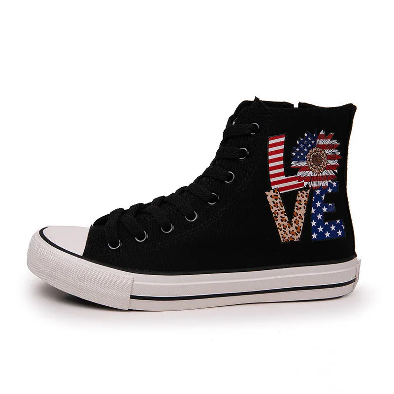 Nanccy Fashion Versatile High Top Canvas Shoes
