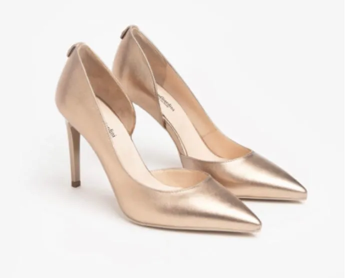 NeroGiardini metallic bronze stilettos