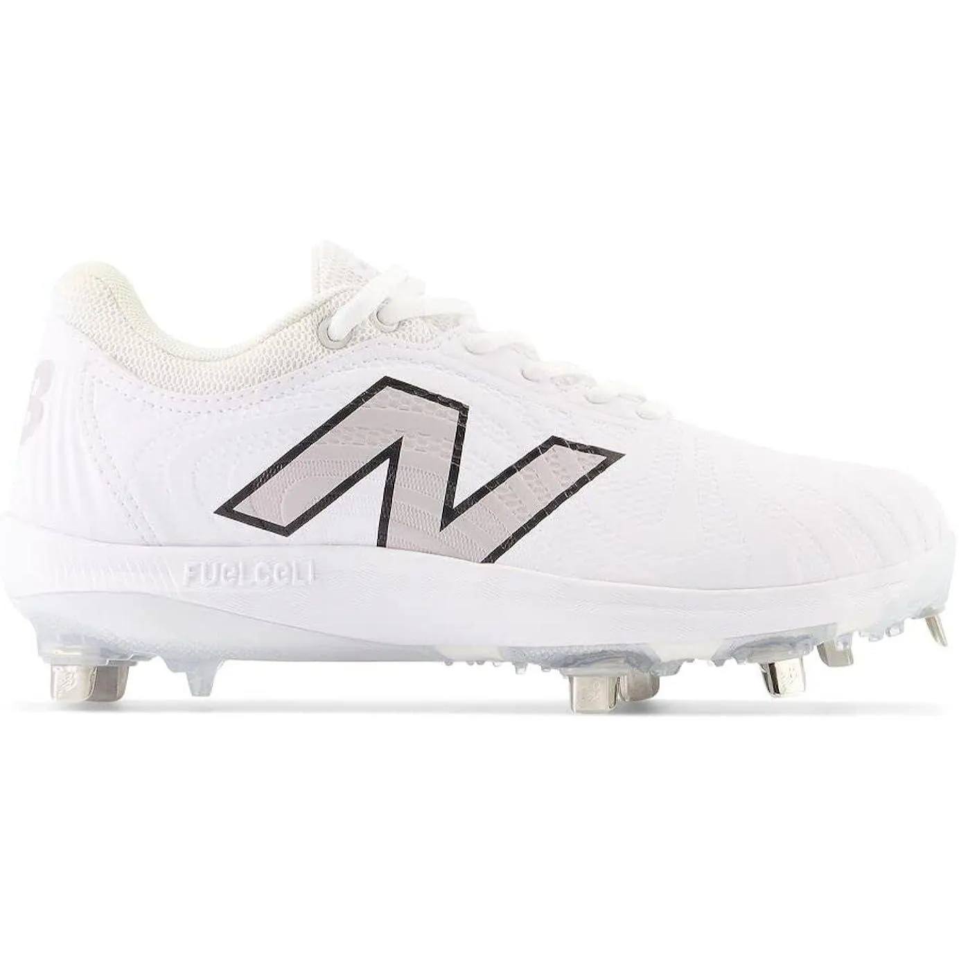 New Balance Women's FuelCell FUSE v4 Metal Fastpitch Softball Cleats - Optic White / Raincloud - SMFUSEW4