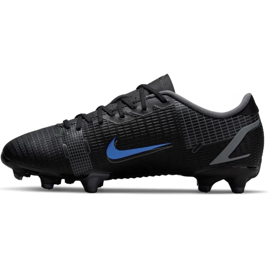 Nike Junior Mercurial Vapor 14 Academy FG/MG Soccer Cleat - Black/Black/IronGrey