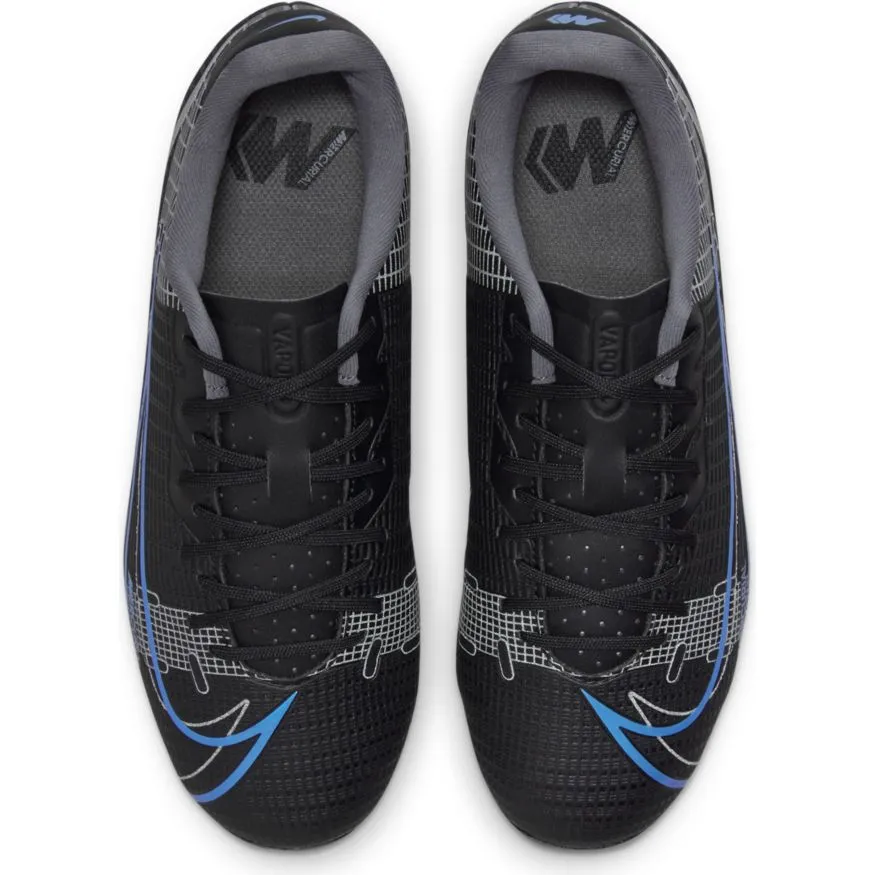 Nike Junior Mercurial Vapor 14 Academy FG/MG Soccer Cleat - Black/Black/IronGrey