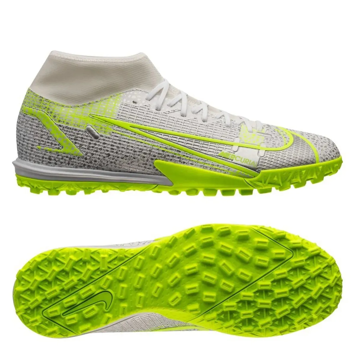Nike Mercurial Superfly 8 Academy TF Silver Safari/Black/Metallic Silver/Volt