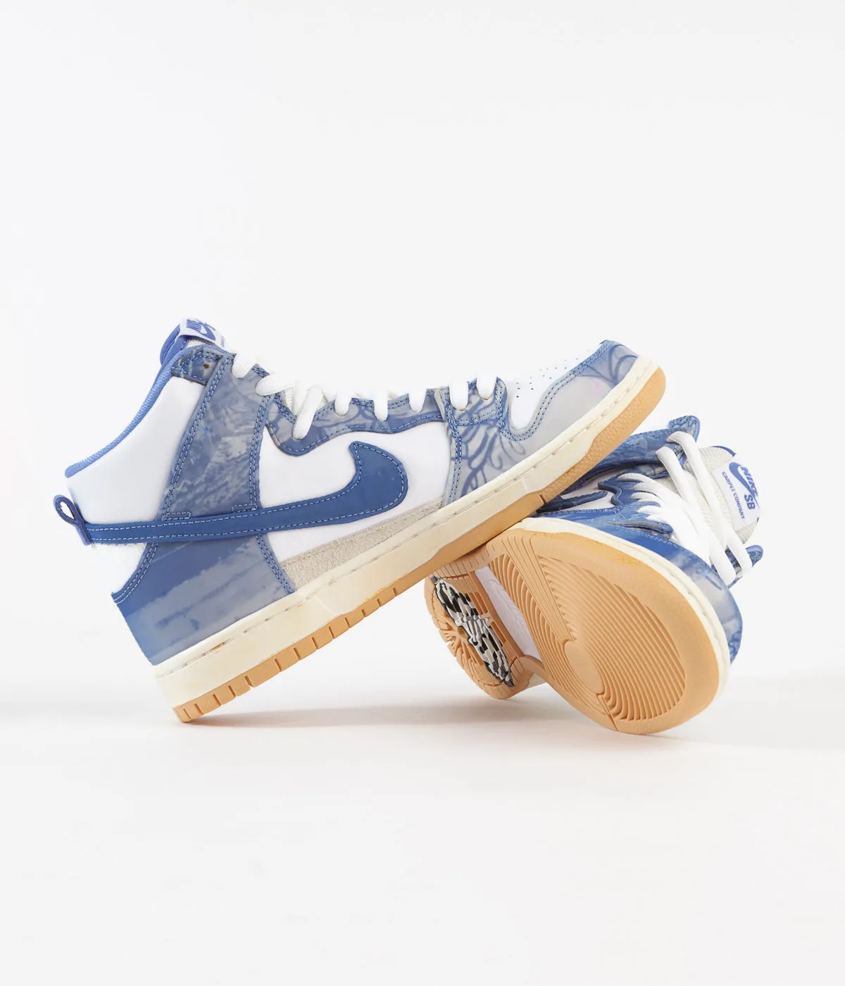 Nike SB x Carpet Company Dunk High Premium Shoes - White / Royal Pulse - Dark Sulfur