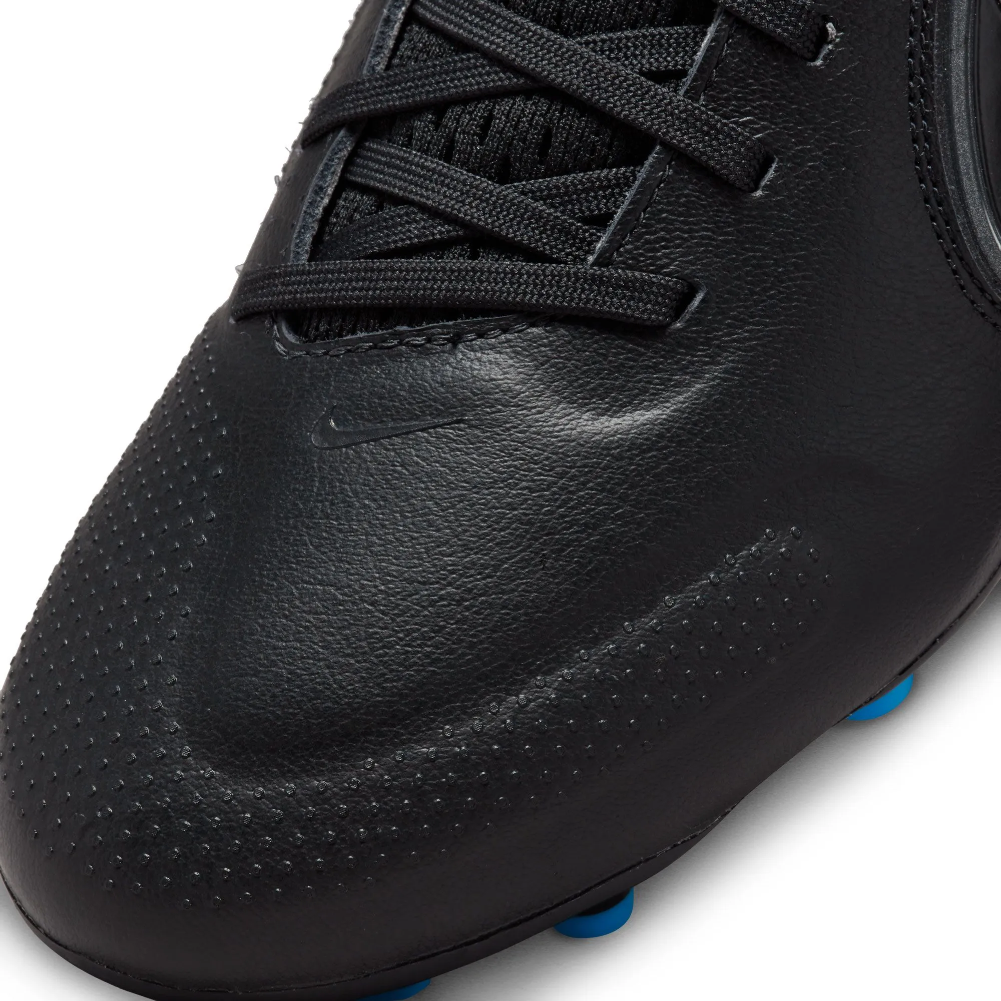 Nike Tiempo Legend 9 Elite FG Firm Ground Soccer Cleat -  Black/Summit White/Light Photo Blue/Dark Smoke Grey