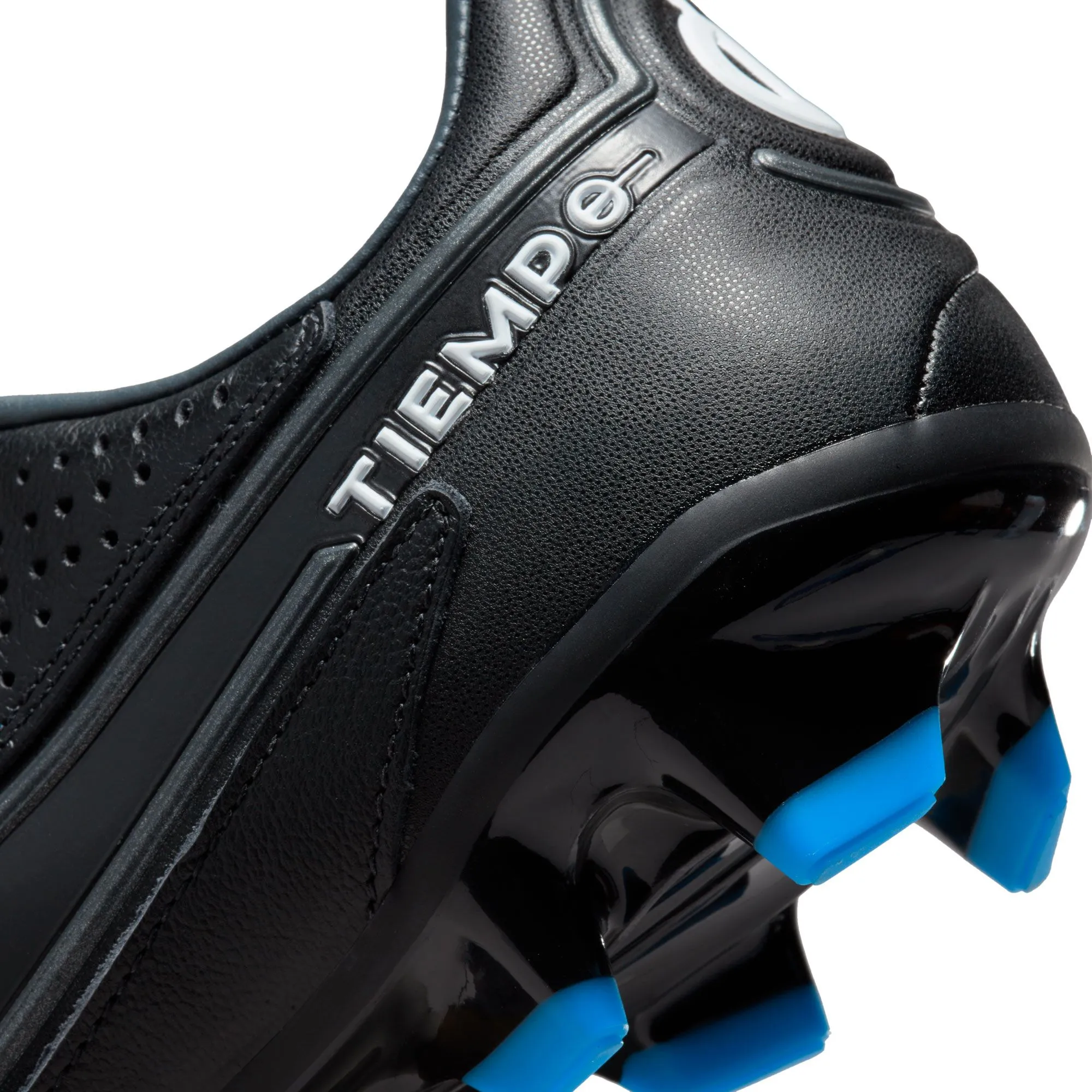 Nike Tiempo Legend 9 Elite FG Firm Ground Soccer Cleat -  Black/Summit White/Light Photo Blue/Dark Smoke Grey