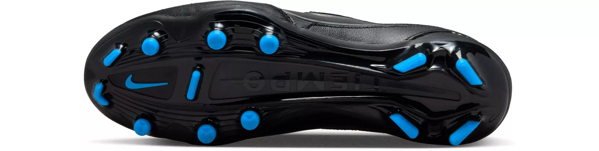 Nike Tiempo Legend 9 Elite FG Firm Ground Soccer Cleat -  Black/Summit White/Light Photo Blue/Dark Smoke Grey