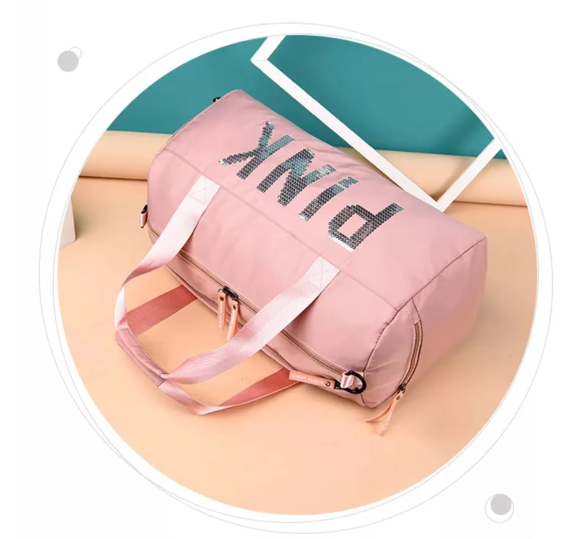 Pink Duffel Bag | Fitness Shoulder Bag For Women