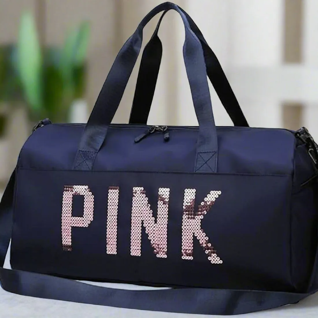Pink Duffel Bag | Fitness Shoulder Bag For Women